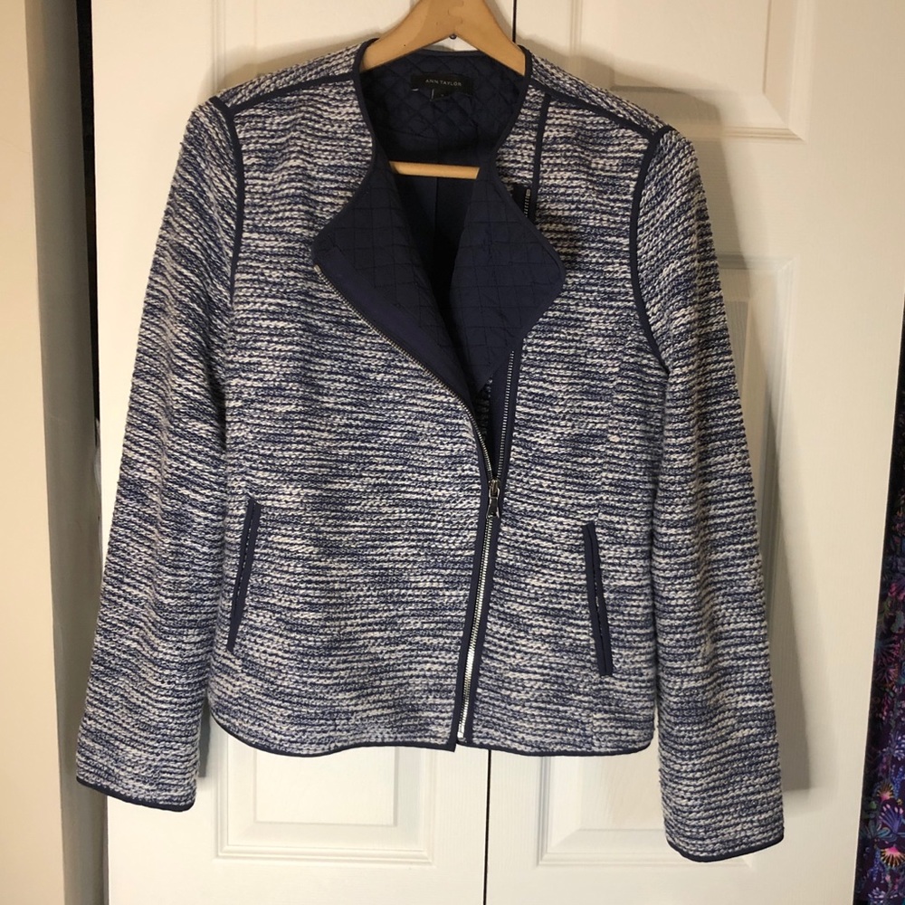 NWOT Ann Taylor tweed Moto jacket